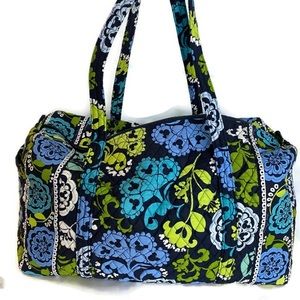 Vera Bradley Disney Parks Duffel Bag Where’s Mickey Retired Pattern Tote Blue